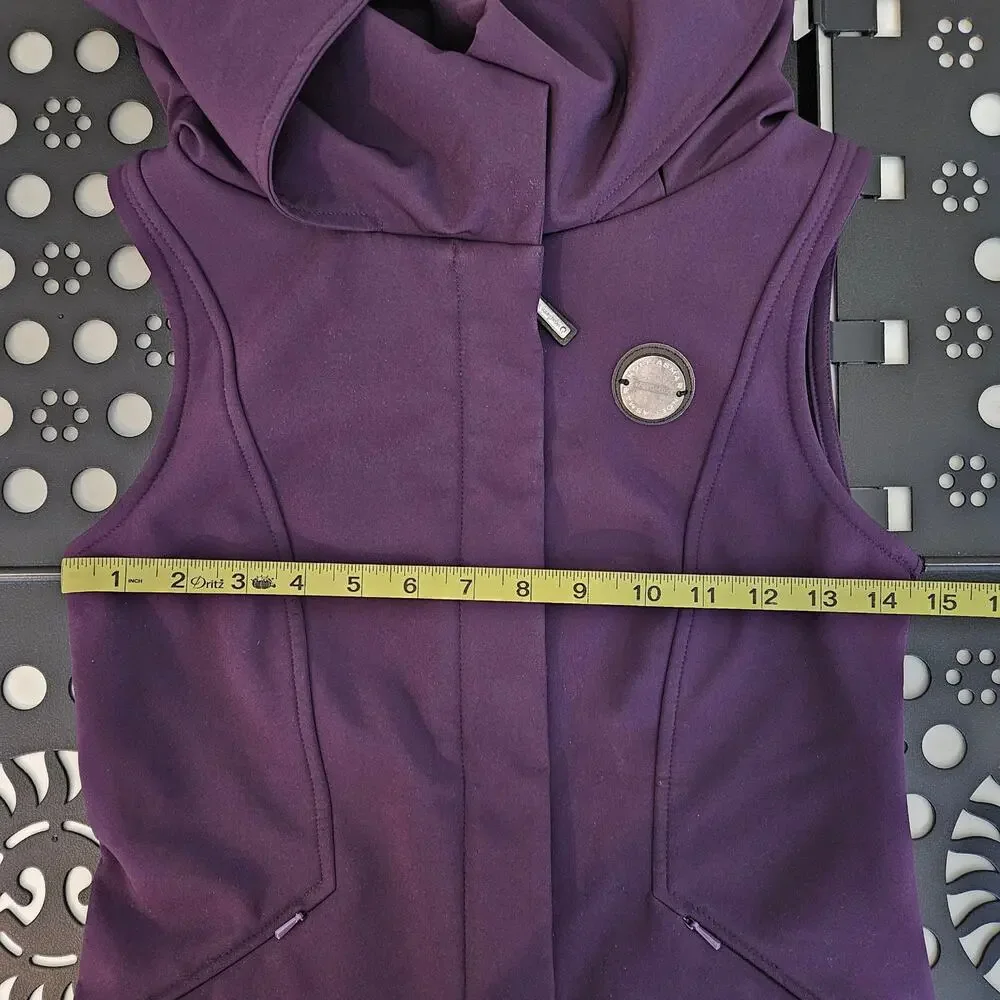 Noel‎ Asmar Equestrian Women's Riding Vest Soft Shell Hooded Purple | XXS